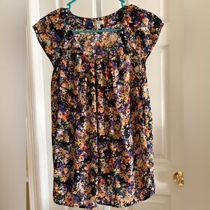 NWOT Spence Floral Cap Sleeve Blouse small